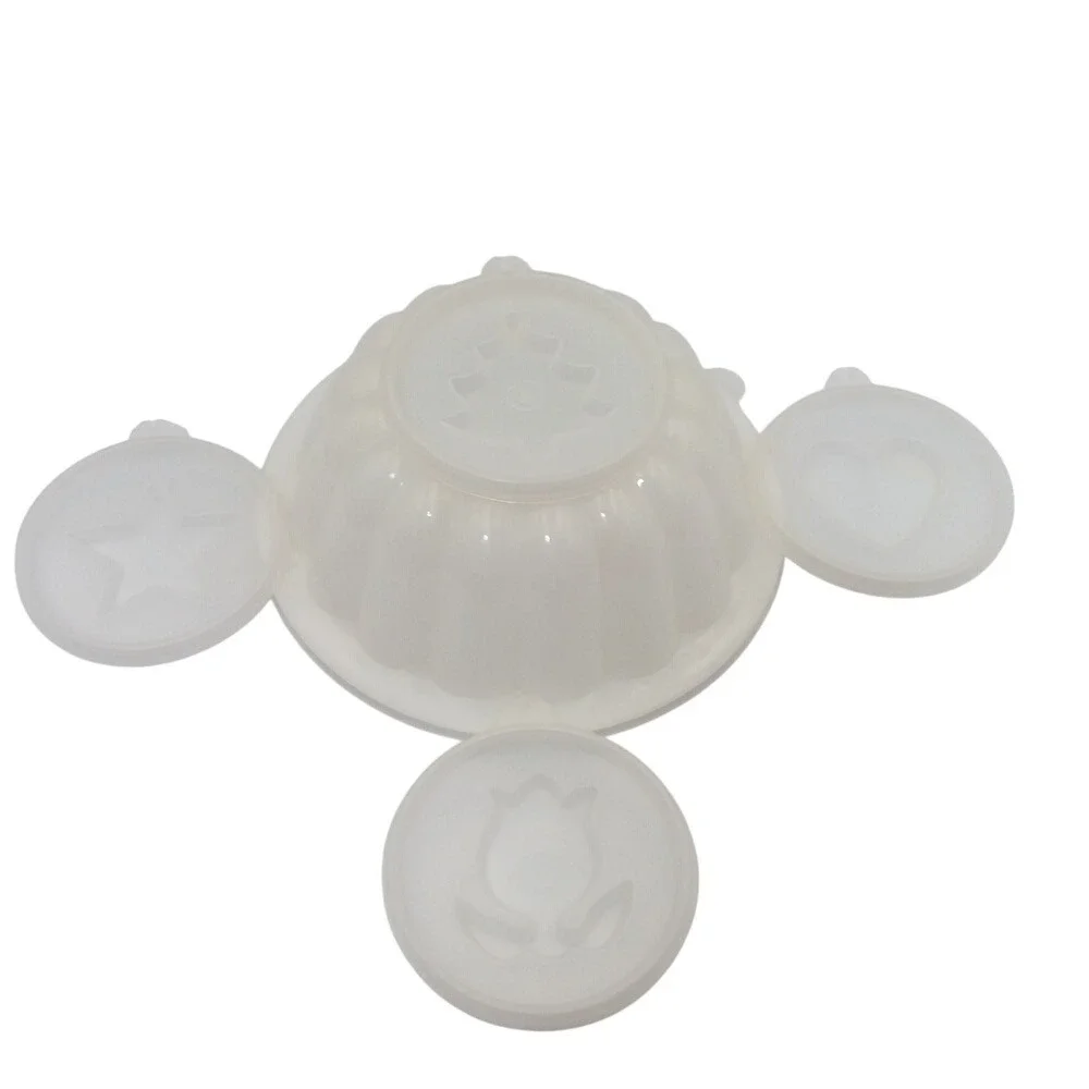 Vintage Tupperware Jel-Ring Mold Set with Holiday Inserts & Dome Lid 8 Piece‎